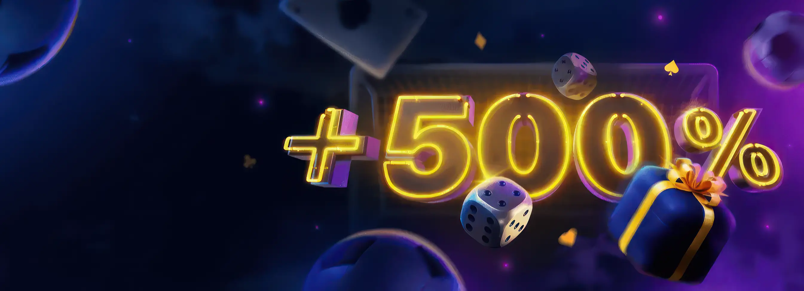 Hurry up to get your first bonus +500% on your deposit